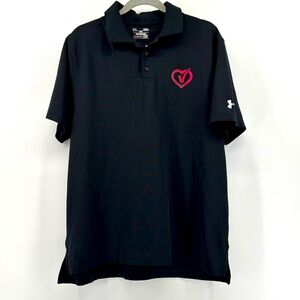Under Armour black polo men’s large. Nwot